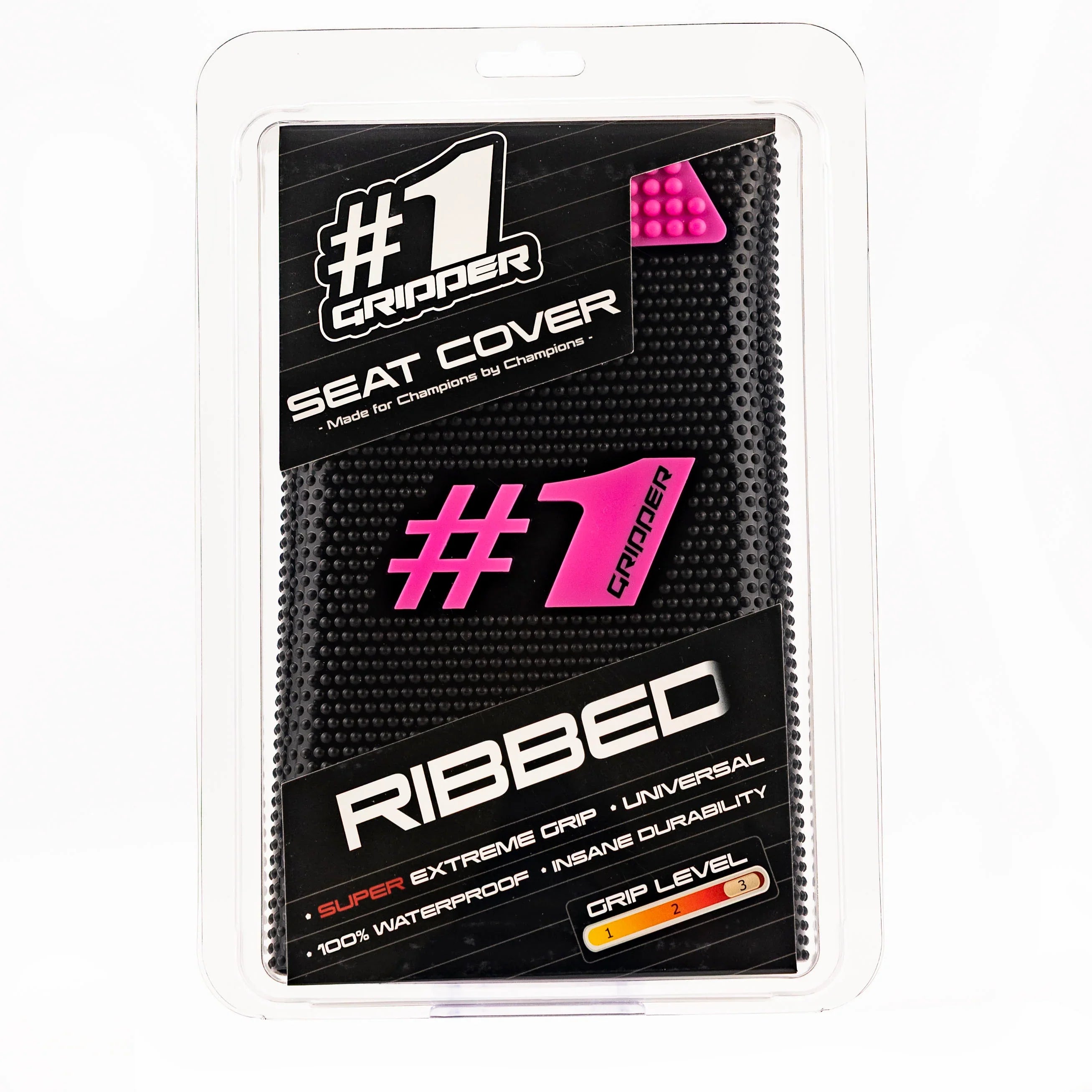 Funda de asiento acanalada - Negro/Rosa