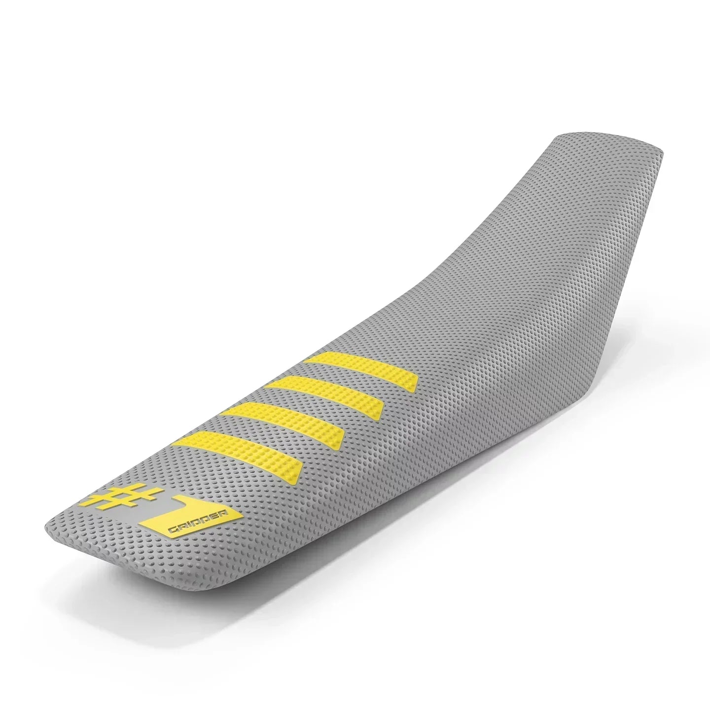Funda de asiento acanalada Gripper 1Gripper - Gris claro/Amarillo