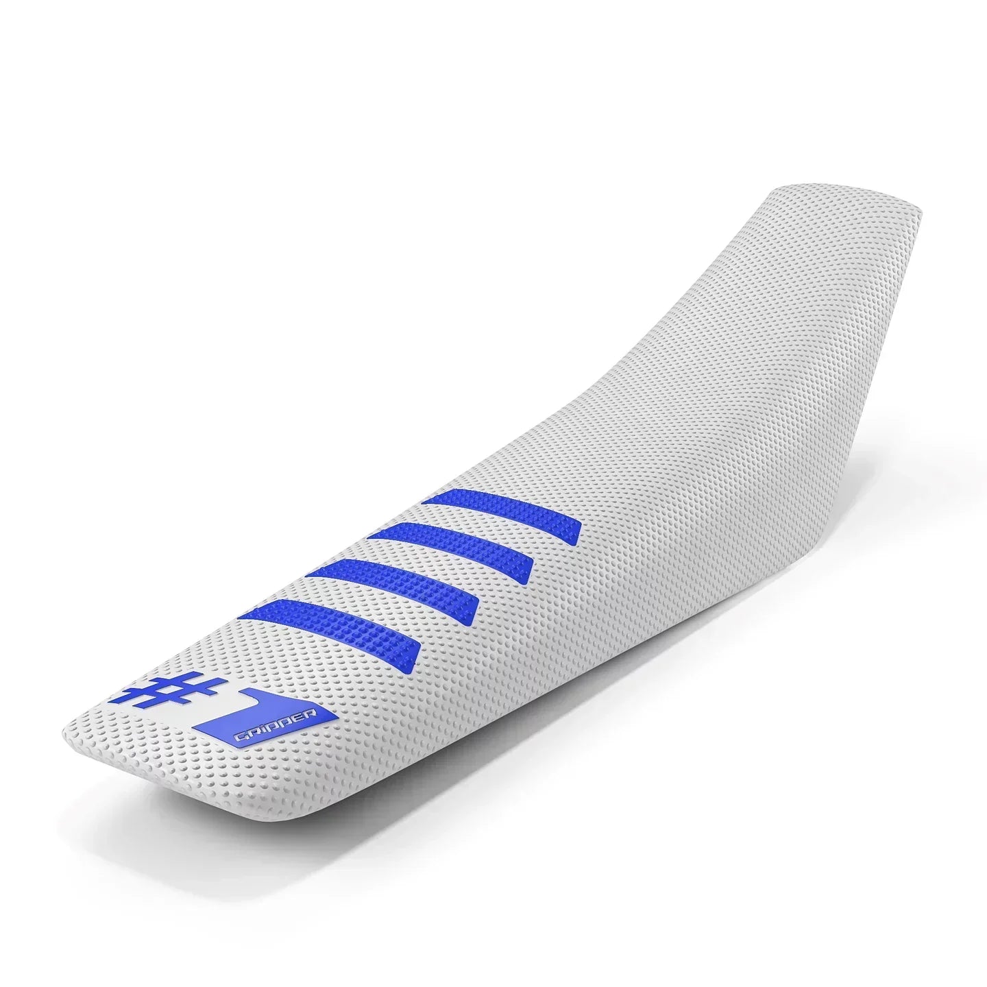 1Gripper RIBBED Seat Cover - White/Blue