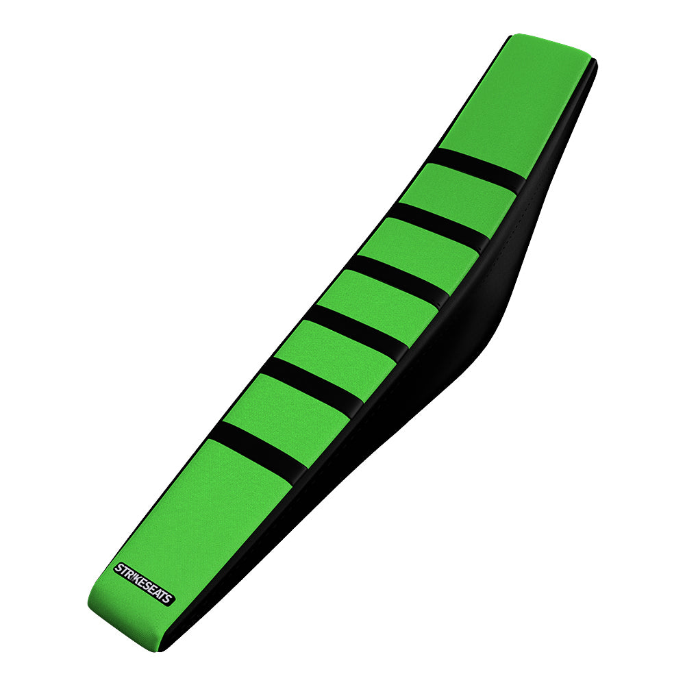 Kawasaki KX450F 19-24/KX250F 21-24 BLACK/GREEN/BLACK Gripper Ribbed Seat Cover