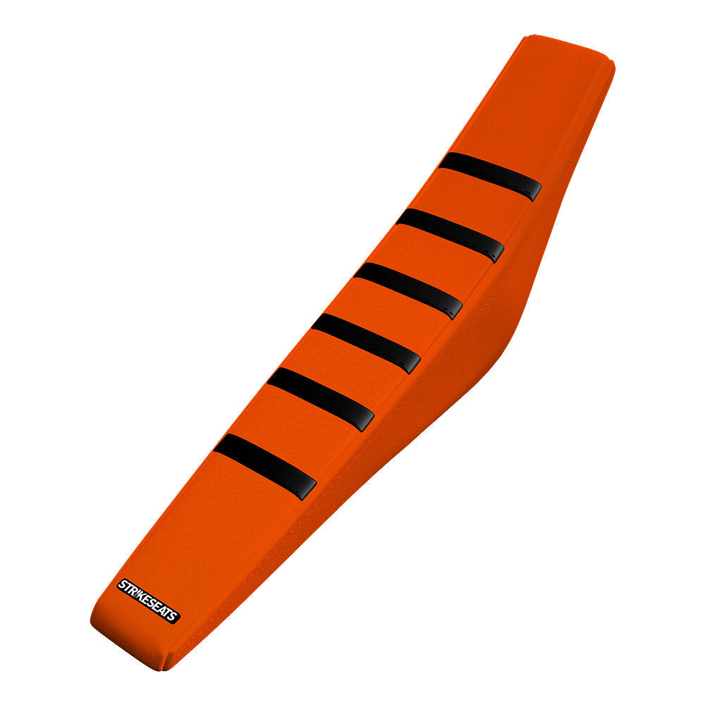 Funda de asiento acanalada con agarre para KTM 65SX 16-23 NEGRO/NARANJA/NARANJA 